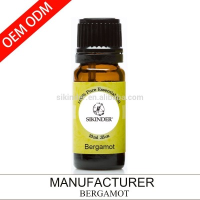 OEM/ODM bergamot essential oil, 100% pure and natural private label 10ml