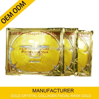 Luxurious 24k Nano Gold Collagen Crystal Facial Mask 5 Packs guangzhou