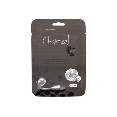 Black Charcoal Snail Facial Mask for Skin Elasticity, Pore Care, and Intensive Moisture