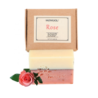 Private Label Wholesale Natural Organic Skin Whitening Cold Process Handmade Rose Essential Soap